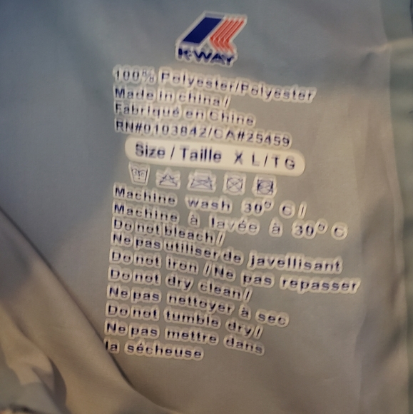 Rare Vintage K-WAY Union Jack  Lightweight Packable Windbreaker Jacket - Picture 6 of 6